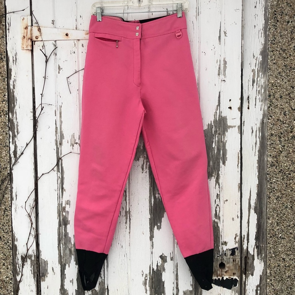 SKYR Vintage Barbie Pink Ski Pants XS Stirrup 10 S